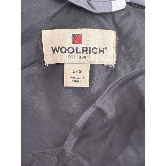 Woolrich Down Filled Black Gray White Plaid Quilted Puffer Vest Size LARGE - Picture 6 of 10